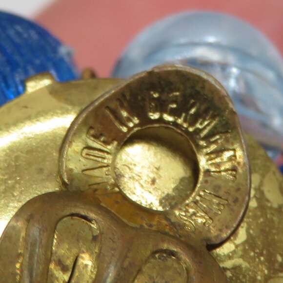 Vintage Clip-on Earrings 3 Pairs One Pair Made in Germany - Picture 4 of 9